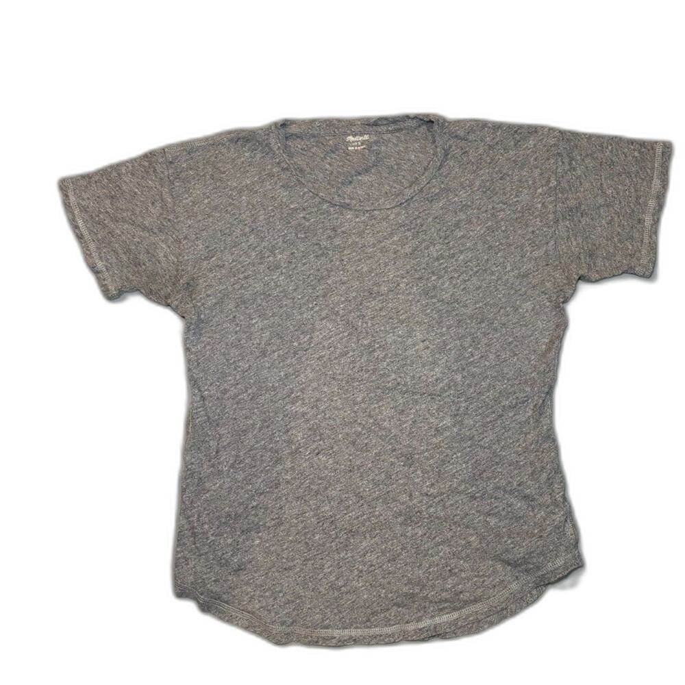 Madewell Grey Perfect Cotton Crewneck Tee Size Small